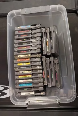 Vintage Nintendo Entertainment System Lot Of 24 Games NES Various Mario And More • $81