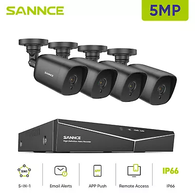 SANNCE 5MP 8CH DVR CCTV Security Camera System IR Night Vision Motion Alert • $170.90