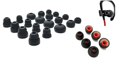 26pcs Multi-Sizes/Color Soft  BLACK + RD/GY  Earbuds For BEATS Powerbeats3 2 1 • $8.55