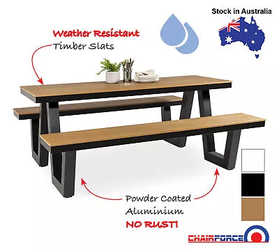 Corsica Aluminium Outdoor Picnic Table (6 Seater) - 166 X 180cm • $849