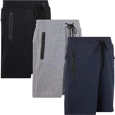 3 PACK: Men's French Terry Fleece-Lined GYM WORKOUT RUNNING Cotton Sweat Shorts  • $29.99