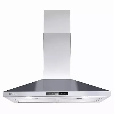 30  Range Hood Wall Mounted 450CFM Touch Panel Kitchen Stainless Steel Vented • $129.99