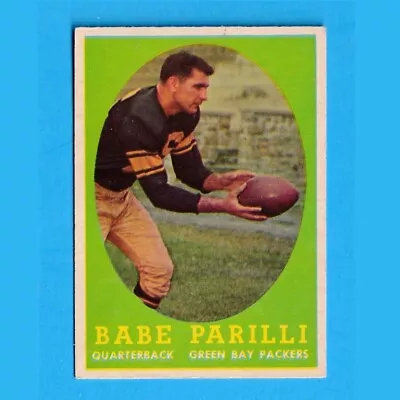 1958 Topps Babe Parilli #118 EX Centered Free Ship Green Bay Packers Football • $8.50