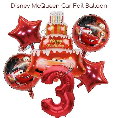 £8.99 • Buy Disney McQueen Car 3rd Foil Balloons For Kids Birthday Party Decorations