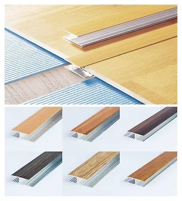 £6.99 • Buy Aluminium Wood Effect Door Floor Bar-trim-threshold-laminate Connector