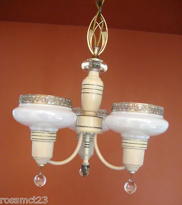 Vintage Lighting 1930s Art Deco Chandelier By Moe Bridges MORE AVAILABLE • $800