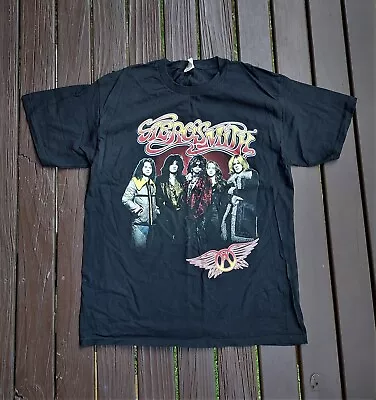 AEROSMITH T Shirt Interconnect Rocks 2015 Large Mens Black Cotton Clean #090 • $19.99