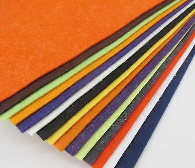 15 - 9 X12  Halloween Colors Collection - Merino Wool Blend Felt Sheets • $18.75