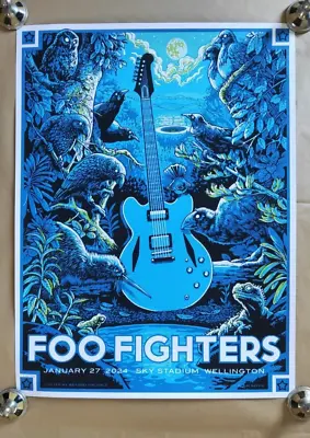 Foo Fighters Wellington NZ  Screen Print Poster Art Blair Sayer Limited Edition • $129