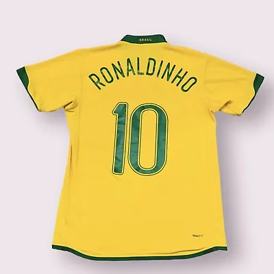 Ronaldinho 2006 Brazil Home Yellow Jersey Nike Medium World Cup • $105