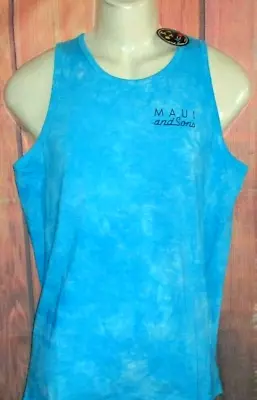 Mens Maui And Sons Tie Dye Blue Tank Top T-shirt Size M • $18.90