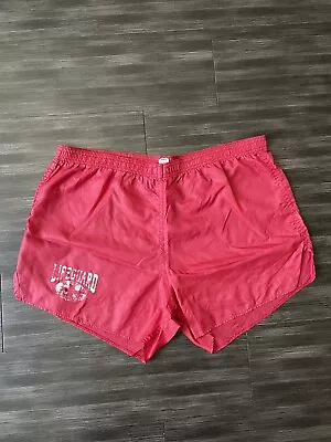 Men's Vintage 90s Speedo Lifeguard Swim Shorts Size Large • $13.29