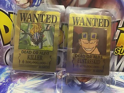 EustassKid & King✨One Piece Wanted Poster Gold Card Collectible✨ • $8.95