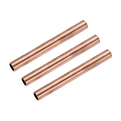 Copper Round Tube 11mm OD 1mm Wall Thickness 100mm Length Pipe Tubing 3 Pcs • $11.02