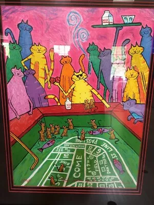 Rare Matt Rinard High Stakes Gambler Original Lithograph Numbered Signed Coa • $850