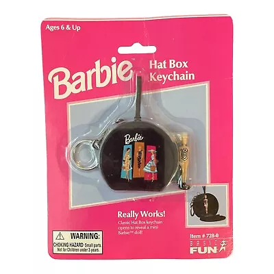 $17.50 • Buy Barbie Hat Box Keychain New 1999 Item # 728-0 SEALED PKG. HAT BOX & MINI BARBIE