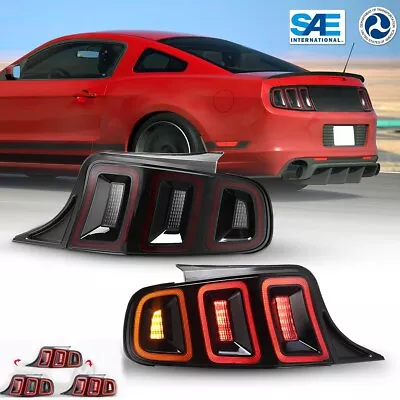 For 2010-2014 Ford Mustang LED Taillight Sequential Turn Signal Lights Red Lens • $264.49