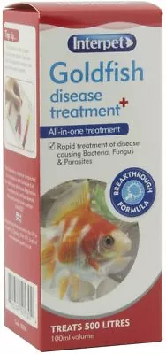 £9.99 • Buy Interpet Goldfish Aquarium Disease Health Treatment Parasite Medicine UK 100 Ml