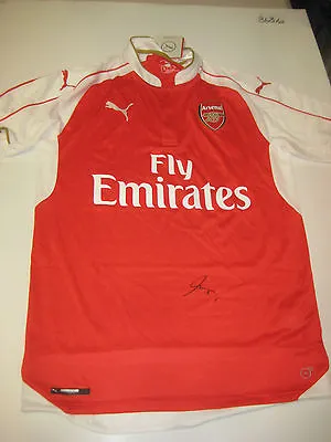Arsenal- Mesut Ozil Hand Signed Arsenal Home Jersey + Photo Proof + C.o.a • $325.55