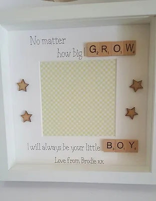 Personalised Box Picture Frame Mothers Fathers Day Gift Mum Dad Nan Grandad • £16.50