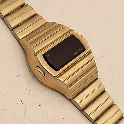 Tk3: Mens Digital Hamilton Led Lcd Pulsar P2 10k Rolled Gold Vintage Watch 2 Fix • $179