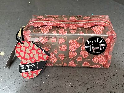 Impulse Body Spray Gift Set X 3 Full Size & Make Up/ Wash Bag .    B5 • £6.99