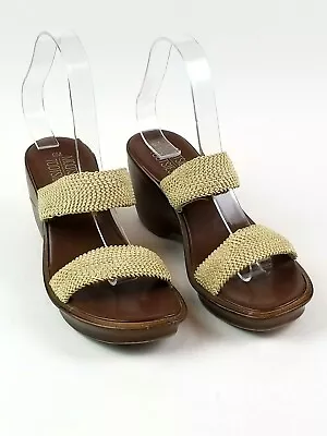 Mootsie Tootsie Cream Stretch Sandals Size 8 Medium • $29.95