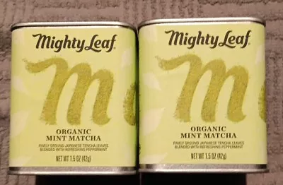 2 MIGHTY LEAF Organic Matcha Green Tea 1.5 OZ (Y18) • $52