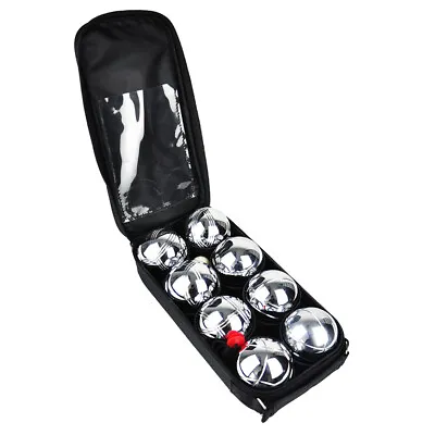 £23.99 • Buy 8pc Steel French Boules Set Petanque Balls Garden Game Free Carry Case NEW Fun