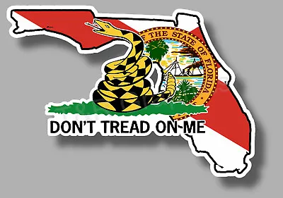 $3 • Buy Florida State Flag Don't Tread On Me, Gadsden Flag, Sticker Decal Truck Window