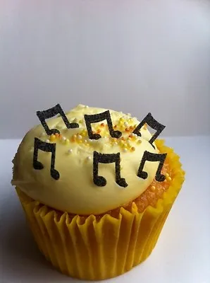100 PRE-CUT Edible MINI Musical Notes Cupcake Toppers **Any Colour** • £1.50