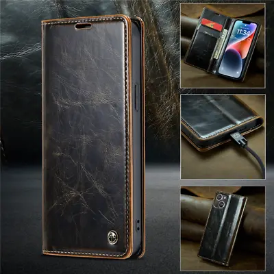 Flip Leather Wallet Case Cover For IPhone 15 14 Plus 13 12 11 Pro Max XS SE 8 XR • $7.59