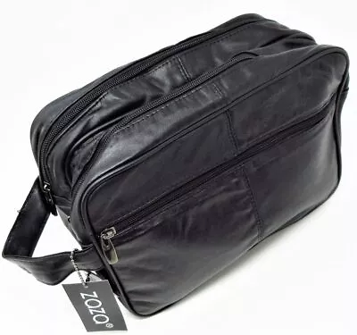 JUMBO Unisex - Toilet Bag Extra Large Washbag Genuine Real Leather • £16.90