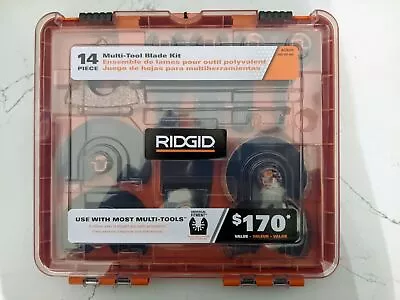 New Ridgid AC24J14 - 14-Piece Oscillating Multi-Tool Blade Accessory Kit • $39.95