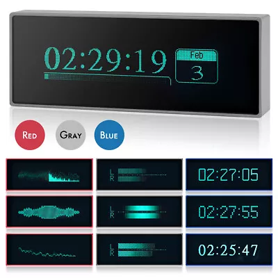 £81.46 • Buy VFD Music Spectrum Display Desk Clock MIC+LINE Sound Level Indicator Dot Matrix