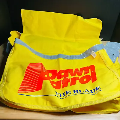 Vintage Toledo Blade Dawn Patrol Yellow Canvas Newspaper Bag New Old Stock • $99