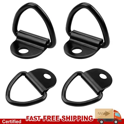 $17.95 • Buy 4PCS Heavy Duty Fixing Point Anchor Lashing Eye Tie Down Loop Black D-Ring Hook