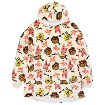 SpongeBob SquarePants Unisex Adult Oversized Hoodie Blanket NS7187 • £31.53