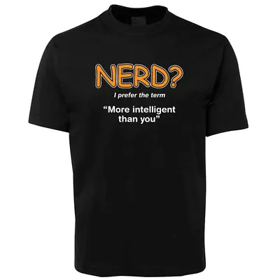 New Black NERD Funny T Shirt 100% Cotton Size S - 10XL • $28.99