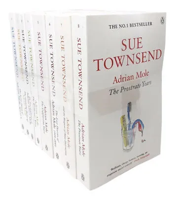 £19.70 • Buy Sue Townsend Classics Collection Series By Adrian Mole 8 Books Set Growing Pain