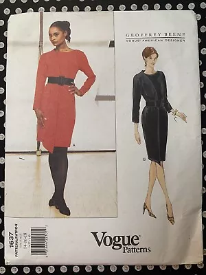 Vogue American Designer 1637 Geoffrey Beene Size 14-16-18 Misses’ Dress&belt • $19.99