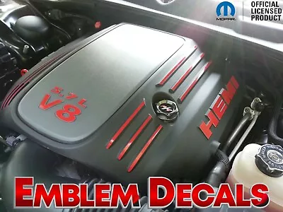 Dodge Challenger 5.7L V8 Hemi Engine Decals 13 14 15 16 17 18 19 2020 21 22 23 • $30