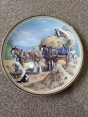 Decorative Plate Working Horses Series By Anthony Bailey. Summer - Harvesting • £5.99
