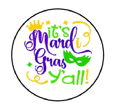 Mardi Gras Y'all Label Envelope Seal Scrapbooking • $2.20