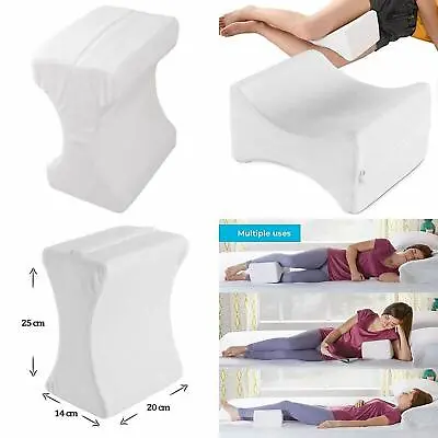 Memory Foam Leg Knee Pillow Orthopaedic Reduce Sciatica Pain Relief Therapy Back • £9.99
