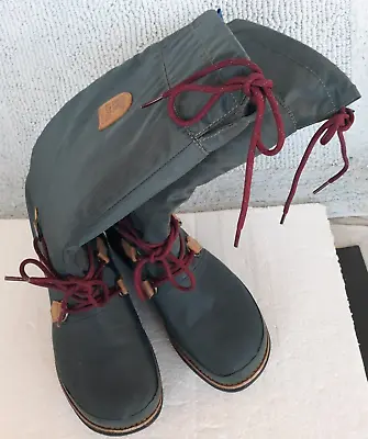 Vtg. Sorel NL 1708-302 ~ Green Insulated Waterproof Wo's Pull On Boots ~ Size 8 • $43