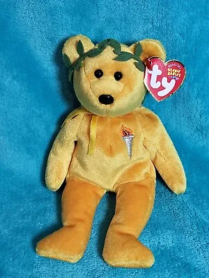 Ty Victory Beanie Baby Bear Gold Olympics Torch • £9.99