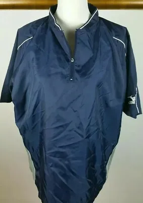 Mizuno Baseball Shirt Navy Blue Grey Inserts Size Youth XL • $10.80