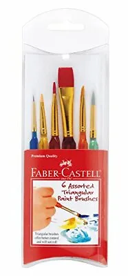 Faber-Castell Triangular Paint Brush Set - 6 Assorted Sizes - Paintbrushes For • $14.59