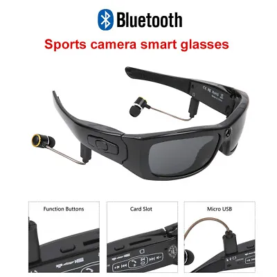 Bluetooth Sunglasses Camera HD 1080P Wearable Glasses Camera Video Recorder US • $14.99